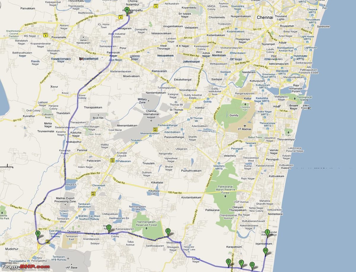 karta rute Chennai