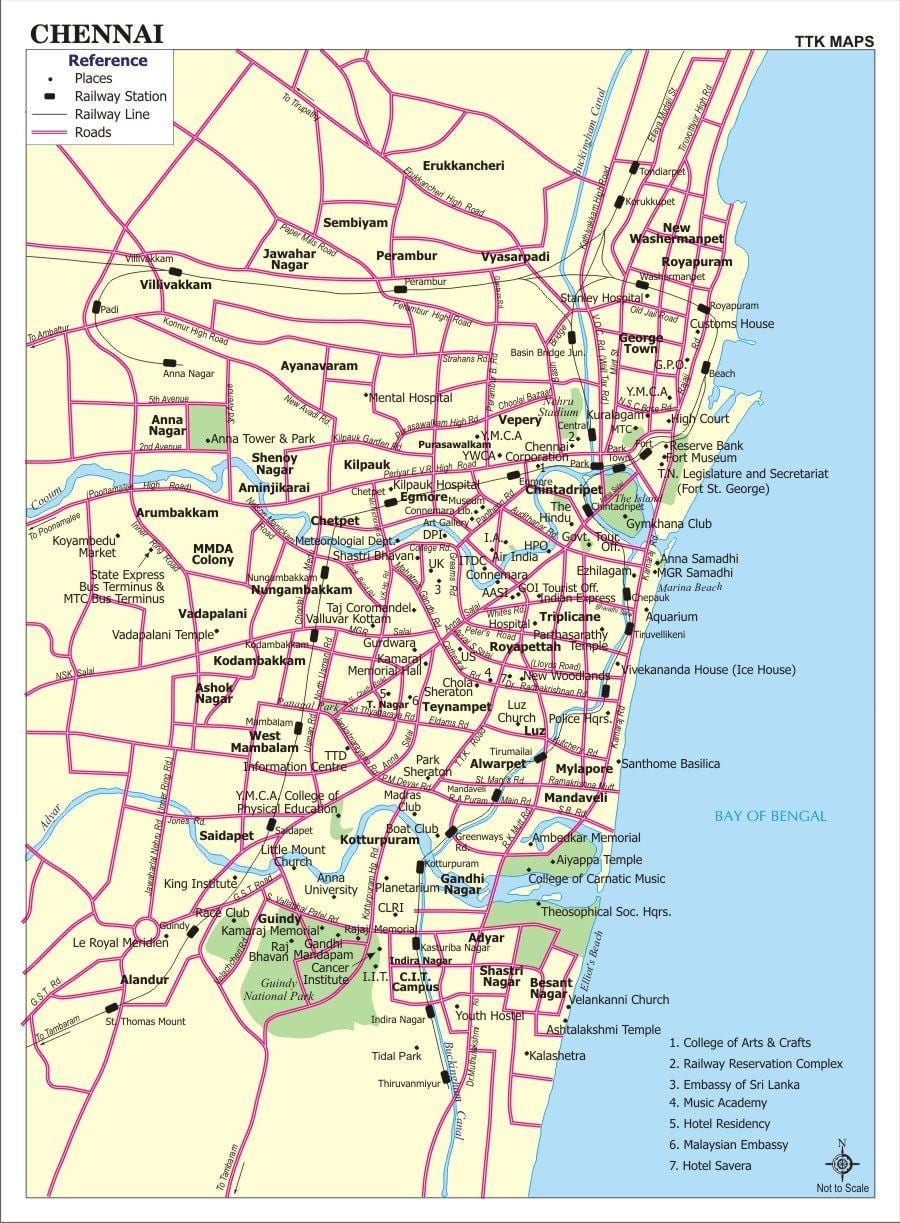 Auto karta grada Chennai