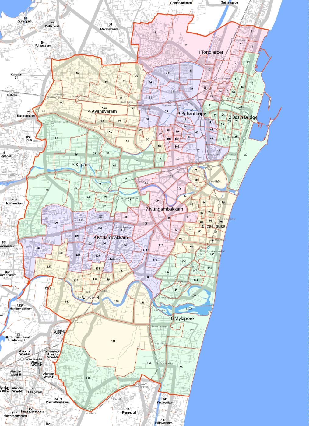 velike korporacije Chennai karti