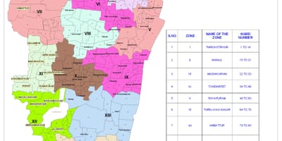 Chennai korporacije Ward karti